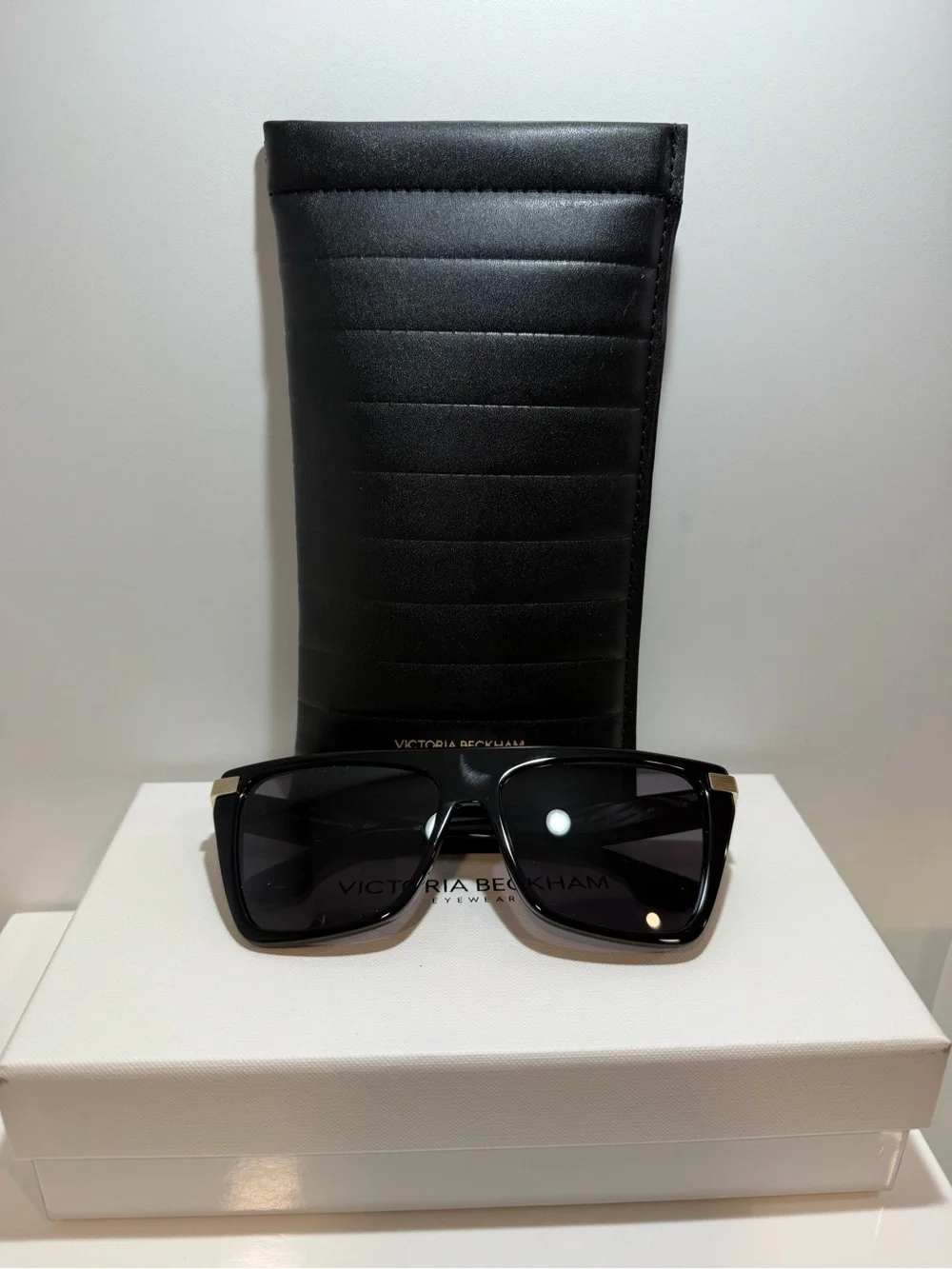 Victoria Beckham Black Acetate Sunglasses